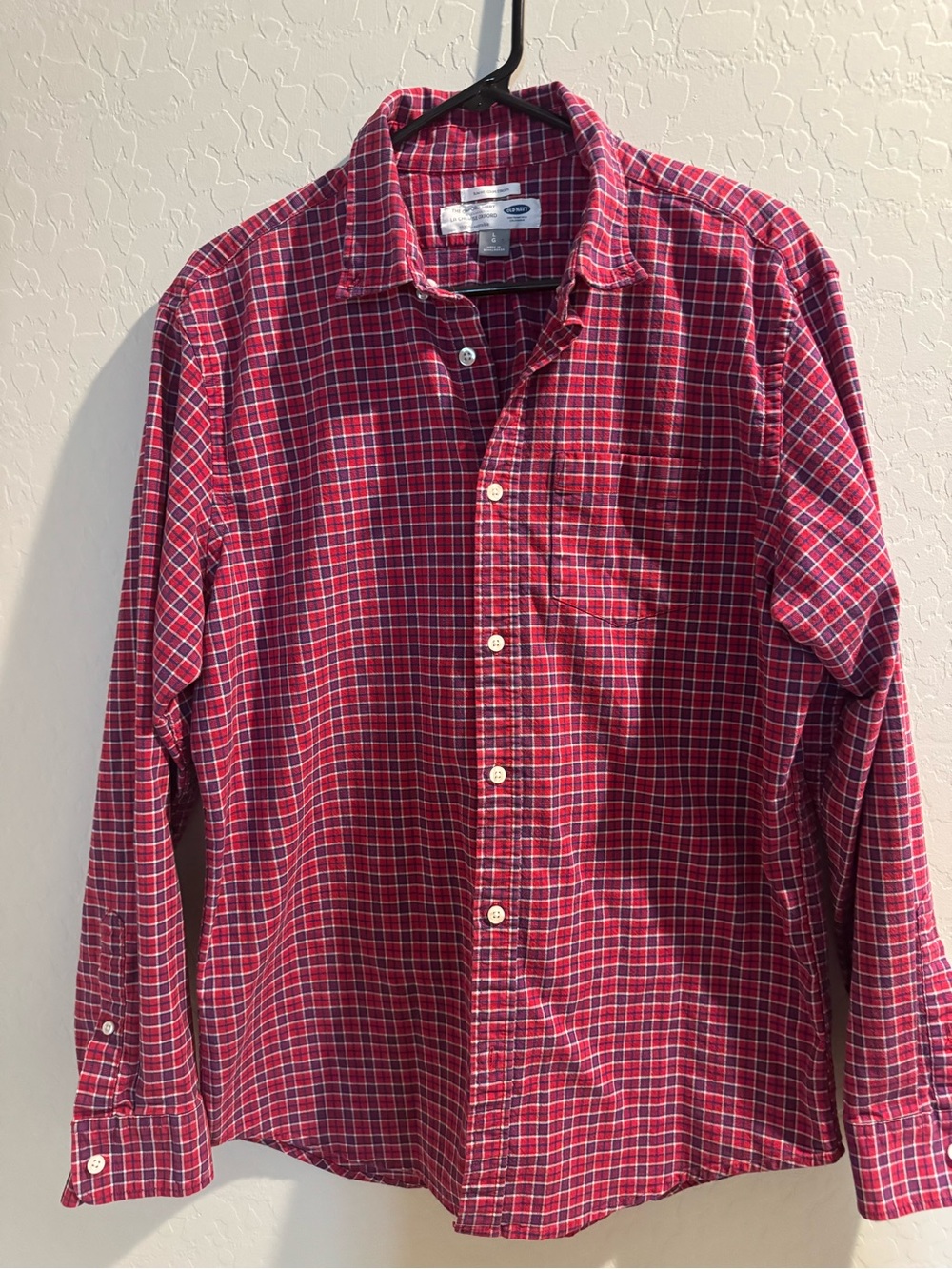 Old Navy Red Plaid Button-Down Shirt